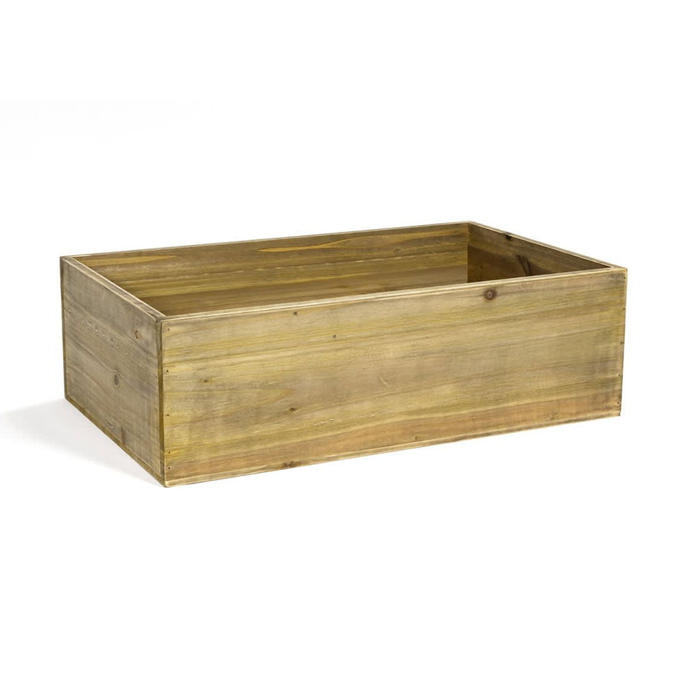 Front of the House Rectangular Ice Housing - 20 3/4" x 12 3/4" x 6 1/2", Rustic Wood (BHO143NAW20)