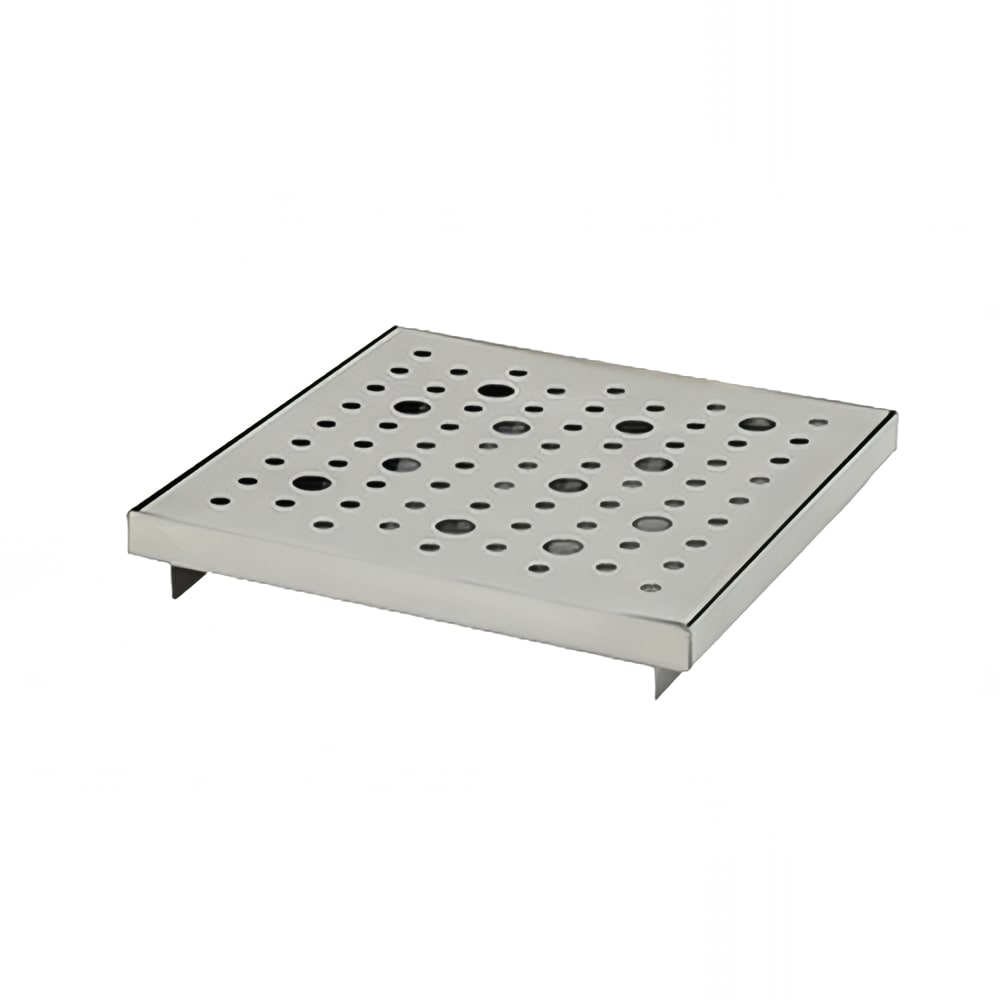 Front of the House 6" Square Footed Drip Tray, Stainless Steel (BPT036BSS22)