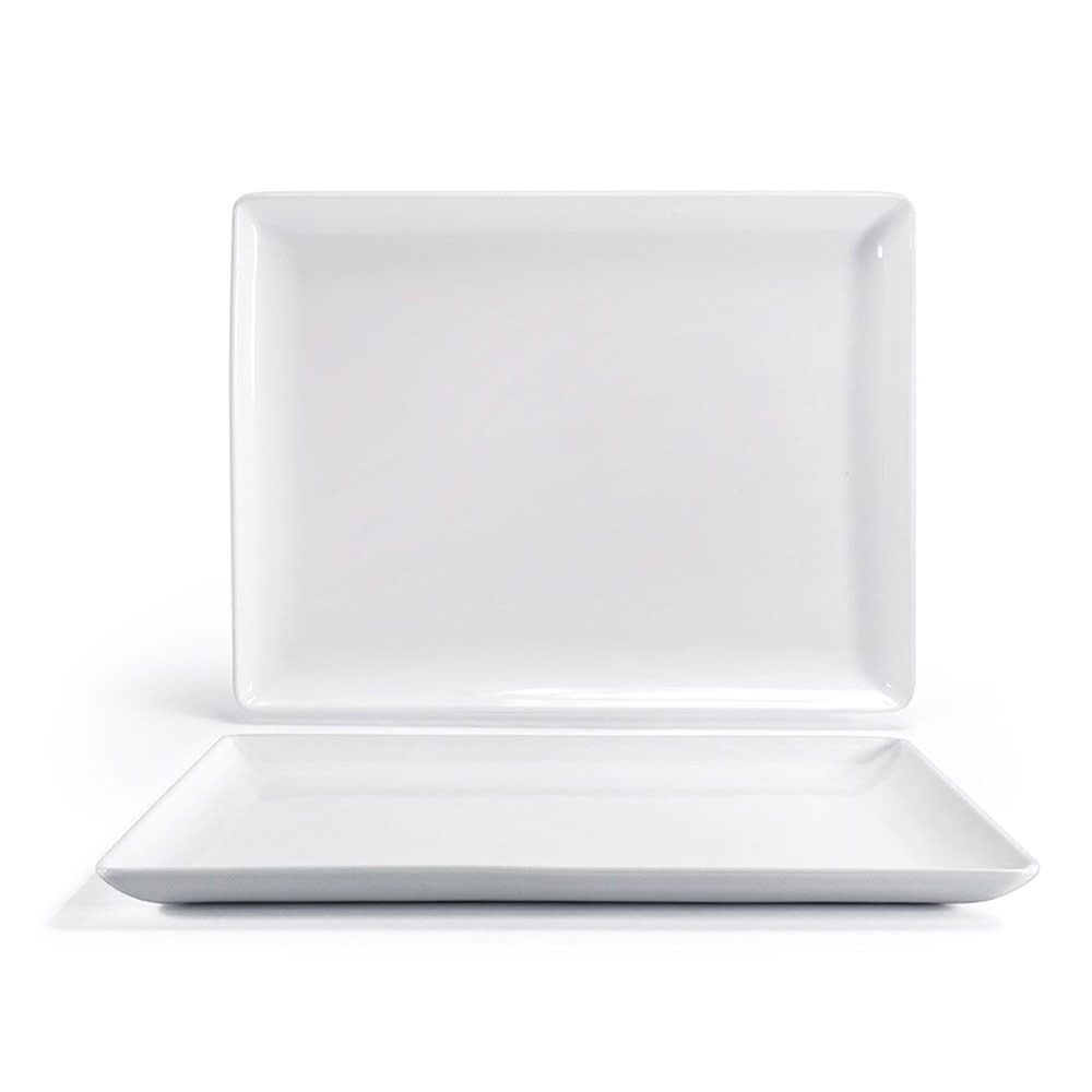Front of the House 17" x 13" Rectangular Mod® Platter - Porcelain, White (BPT039WHP20)