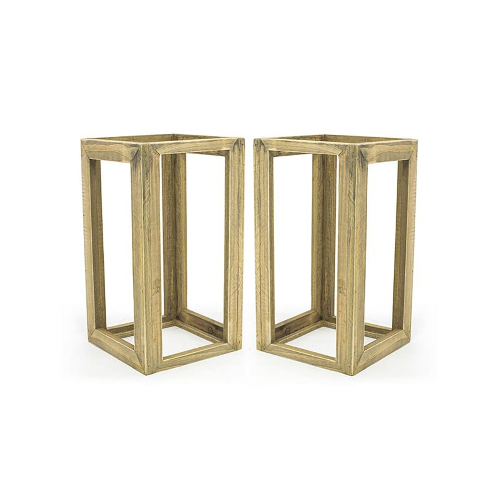 Front of the House 2 Piece Square Rustic Wood™ Display Riser - Wood, Natural (BRI010NAW28)
