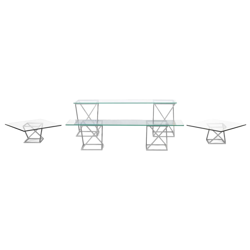 Front of the House 10 Piece B³ Buffet Building Blocks® Riser Set - Glass/ Iron (BST010MUM28)
