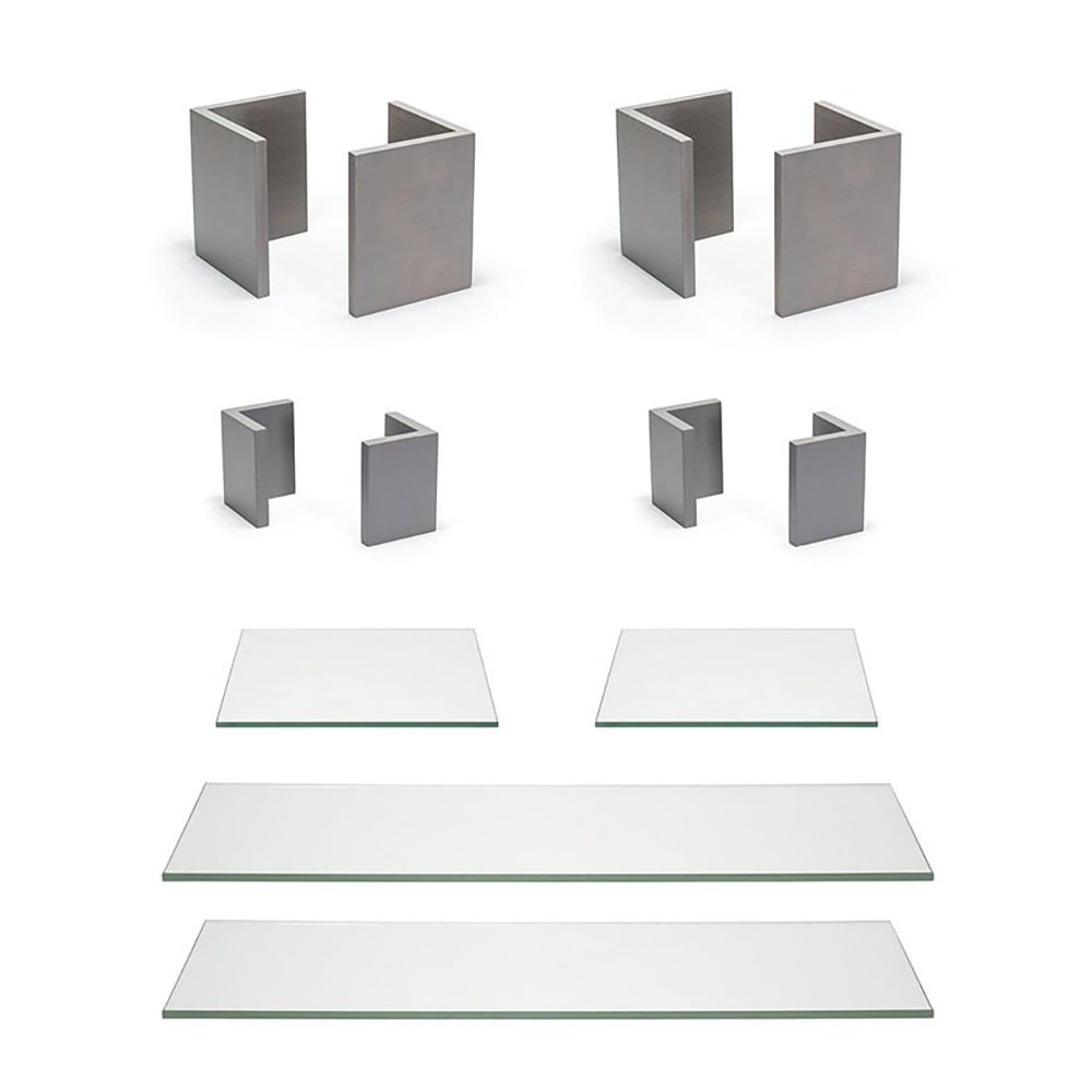 Front of the House 12 Piece B³ Buffet Building Blocks® Riser Set - Bamboo/Glass, Smoke (BST042MUM28)