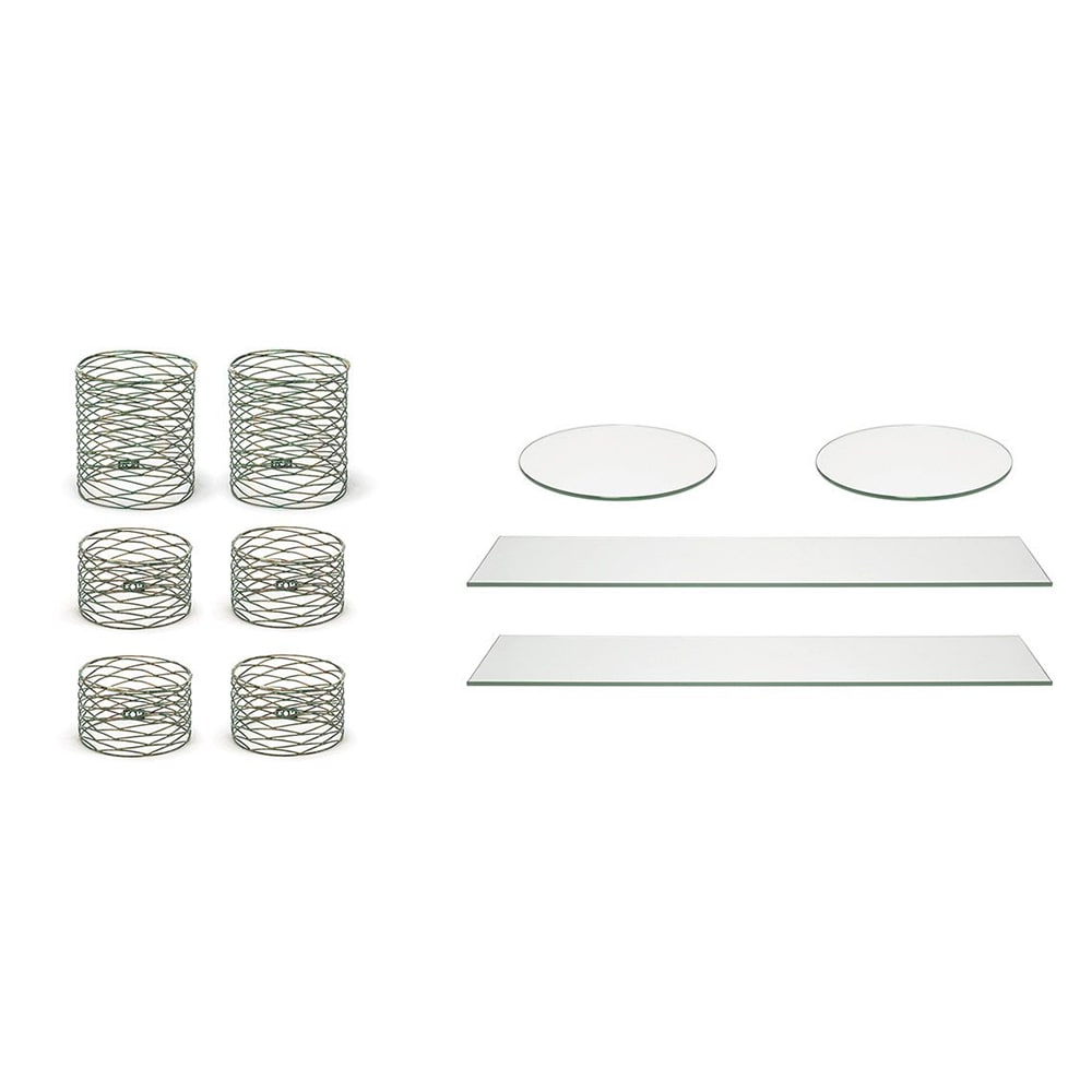 Front of the House 10 Piece B³ Buffet Building Blocks® Riser Set - Glass/ Patina Iron (BST043MUM28)