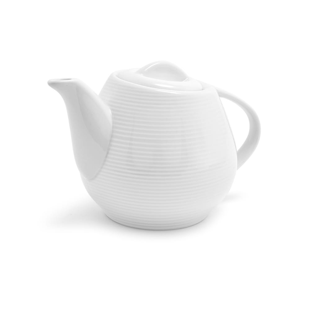 Front of the House 15 oz Spiral® Teapot - Porcelain, White (BTP002WHP12)