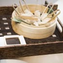 Front of the House 3" Servewise® Disposable Mini Tongs - Bamboo (BUT025BBB22) thumbnail 2