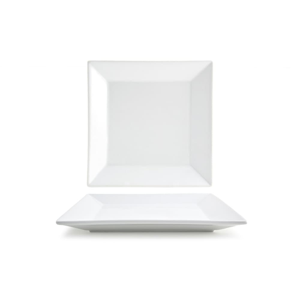 Front of the House 8 1/2" Square Kyoto™ Plate - Porcelain, White (DAP011WHP13)