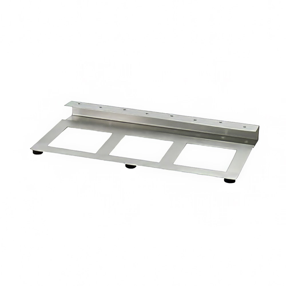 Front of the House Rectangular Pick Display Riser w/ (3) Compartments - 9 1/4" x 4 3/4", Stainless Steel (DAP042BSS21)