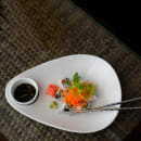 Front of the House Oval Ellipse™ Sampler Plate w/ (2) Compartments - 12" x 9", Porcelain, White (DAP057WHP21) thumbnail 3