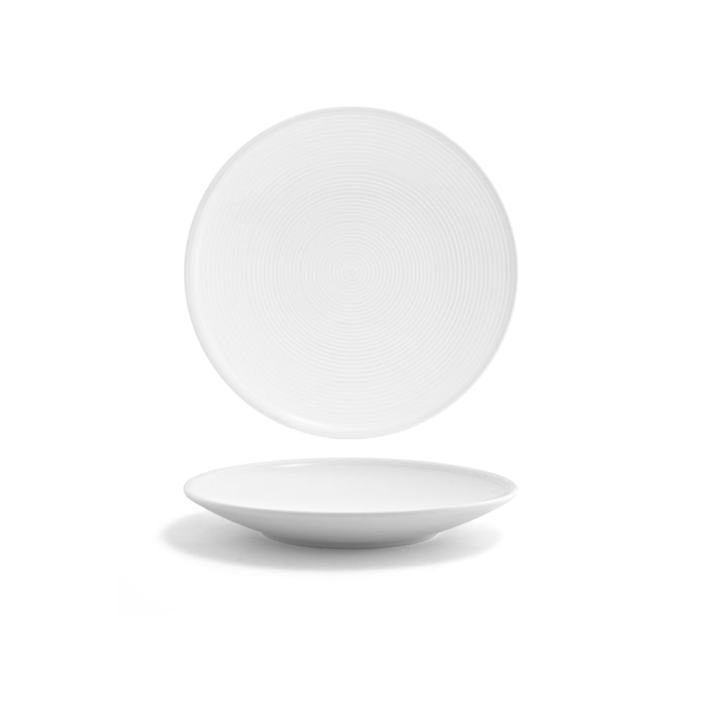 Front of the House 7 1/4" Round Spiral® Plate - Porcelain, White (DAP059WHP22)