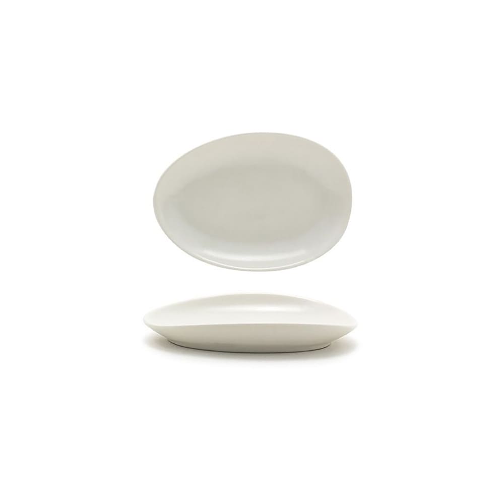 Front of the House Oval Tides™ Plate - 5 1/2" x 4", Porcelain, Scallop (DAP077BEP23)