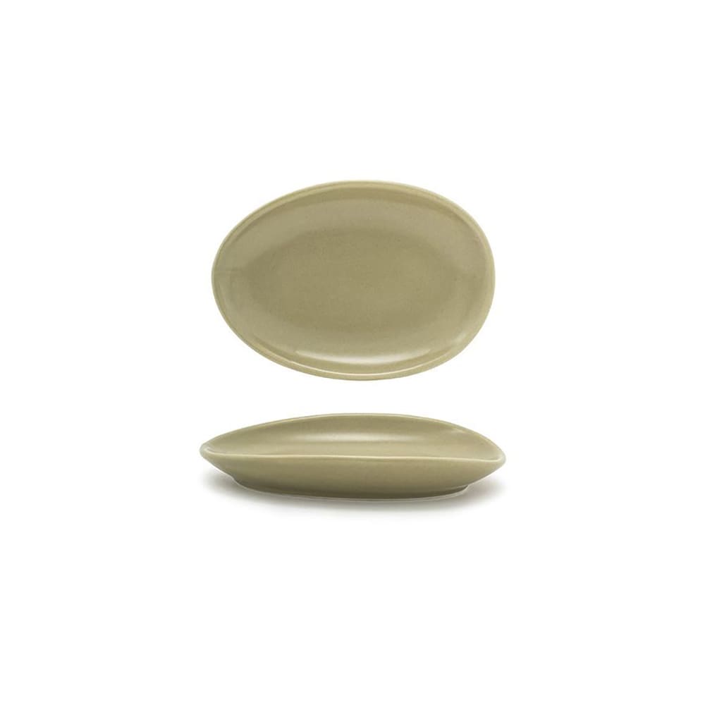 Front of the House Oval Tides™ Plate - 5 1/2" x 4", Porcelain, Sea Grass (DAP077GRP23)