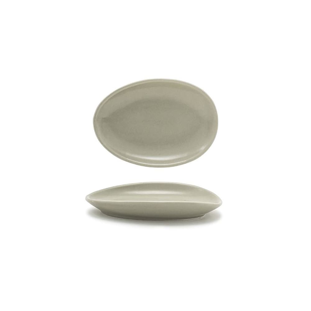 Front of the House Oval Tides™ Plate - 5 1/2" x 4", Porcelain, Pumice (DAP077GYP23)