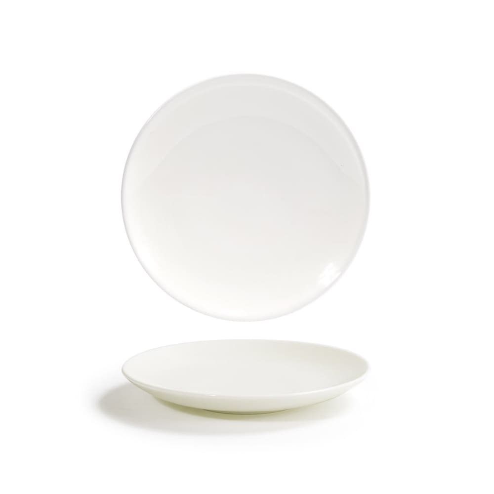 Front of the House 6 1/4" Round Catalyst® Coupe Plate - Porcelain, White (DAP089BEP22)