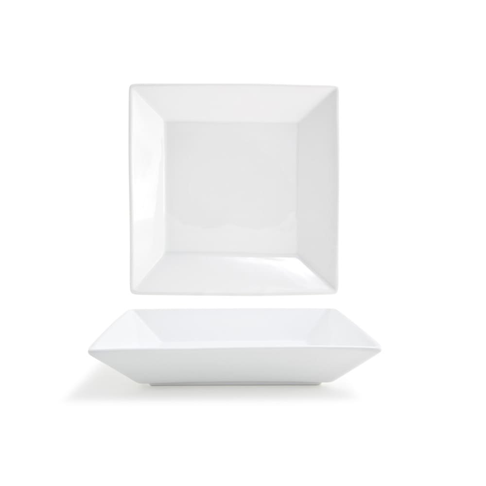 Front of the House 24 oz Square Kyoto™ - 9" x 9", Porcelain, White (DBO009WHP23)