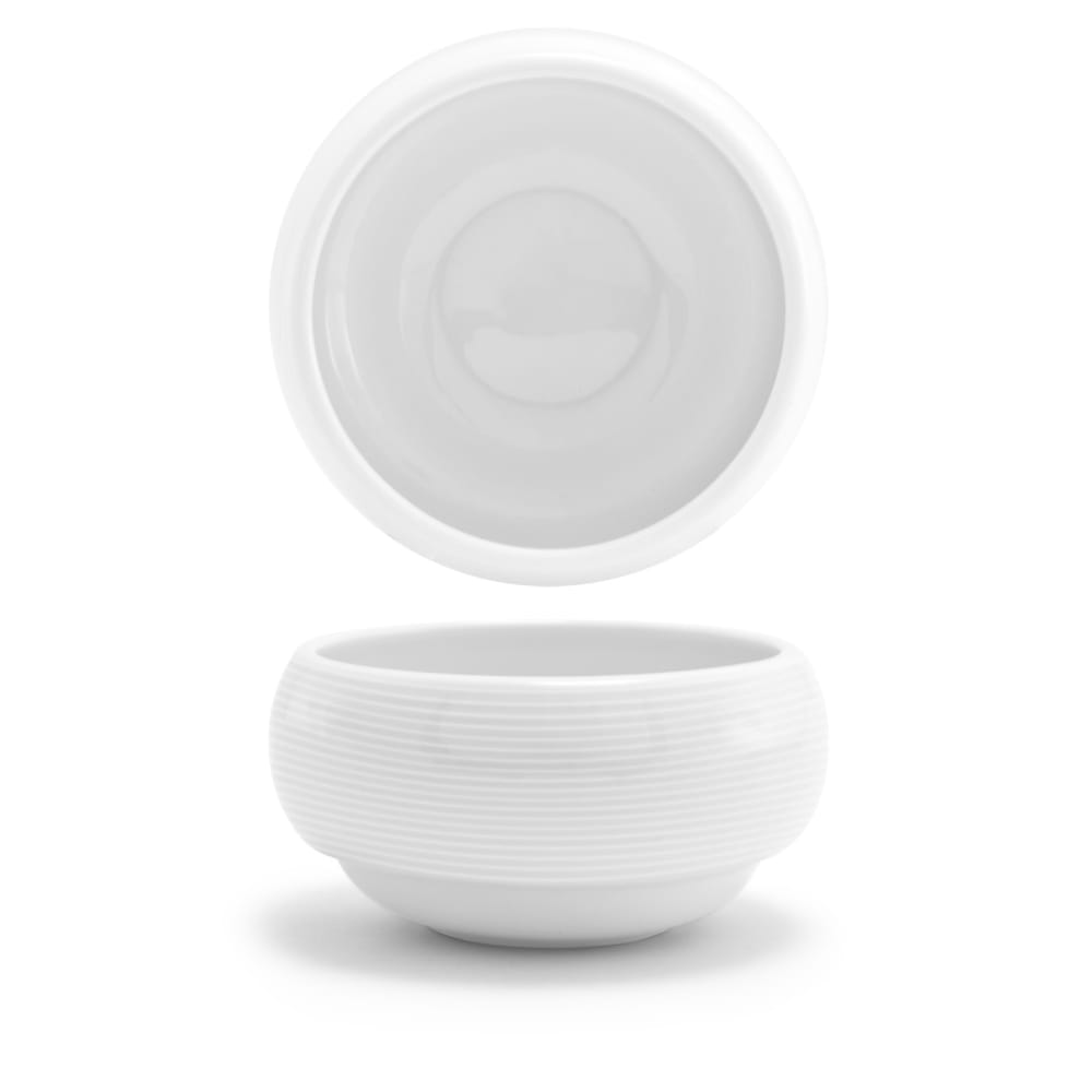 Front of the House 10 oz Round Spiral® Bouillon Bowl - Porcelain, White (DBO021WHP23)