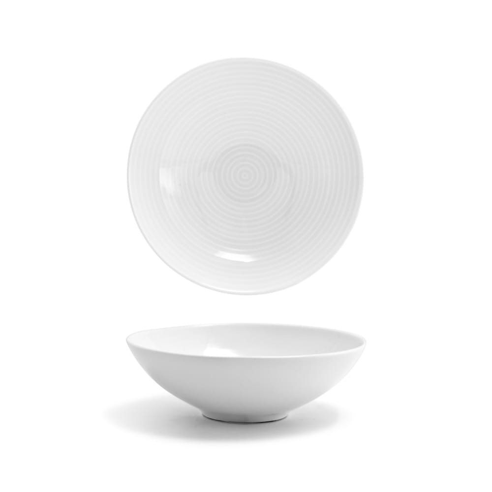 Front of the House 16 oz Round Spiral® Bowl - Porcelain, White (DBO028WHP23)