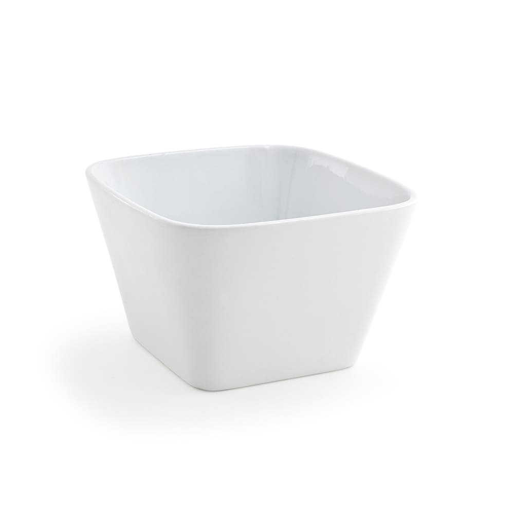 Front of the House 28 oz Square Mod® Bowl - 5 1/2" x 5 1/2", Porcelain, Superwhite (DBO036WHP13)