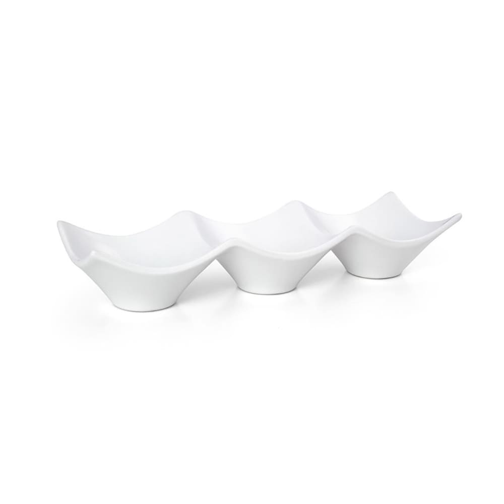 Front of the House 6 oz Origami® Dish w/ (3) Compartments - Porcelain, White (DBO074WHP22)