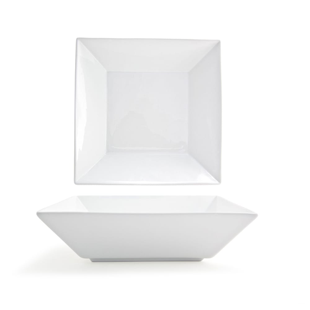 Front of the House 96 oz Square Kyoto™ Bowl - 11" x 11", Porcelain, White (DBO087WHP22)