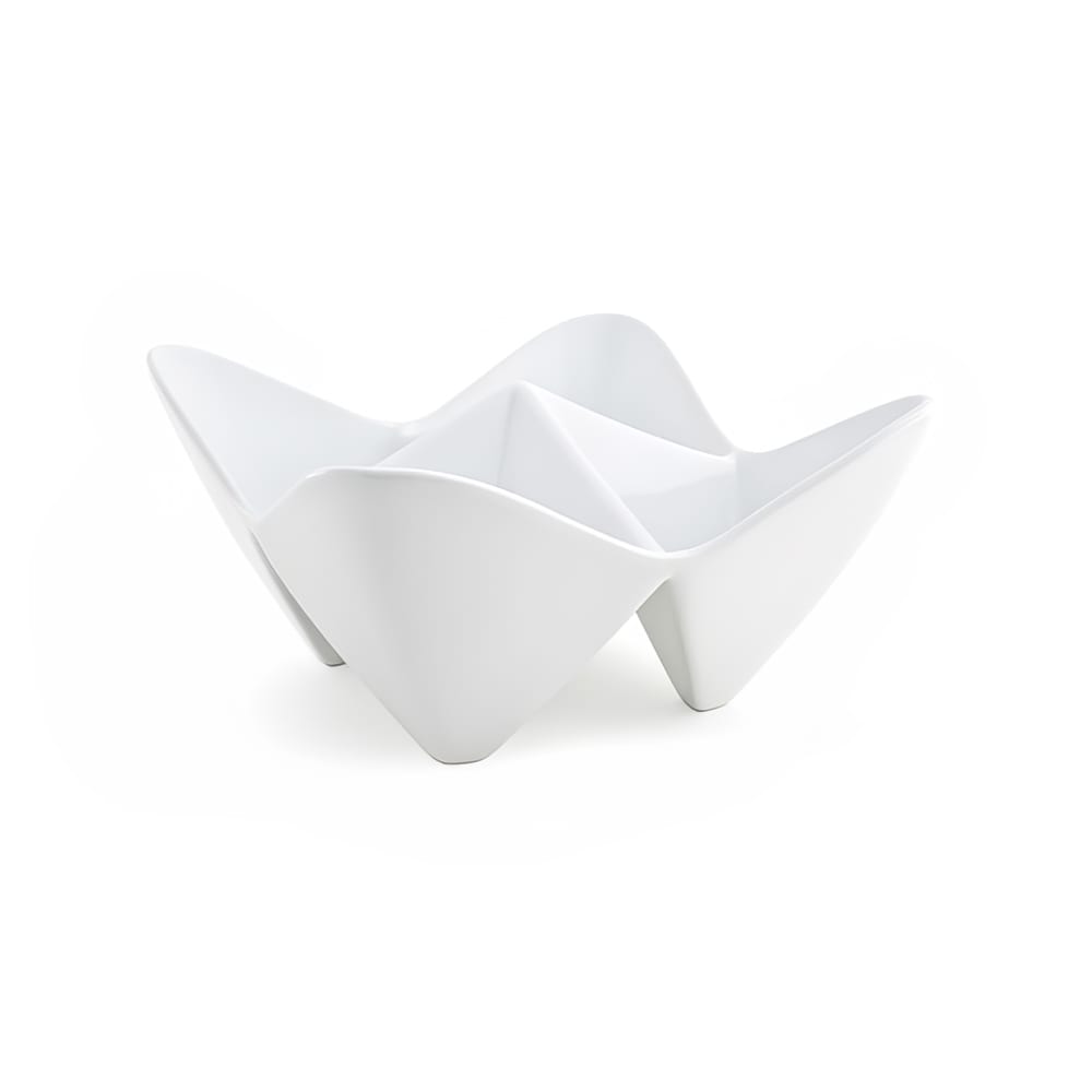 Front of the House 36 oz Square Kyoto™ Bowl w/ (4) Compartments- Porcelain, White (DBO104WHP20)