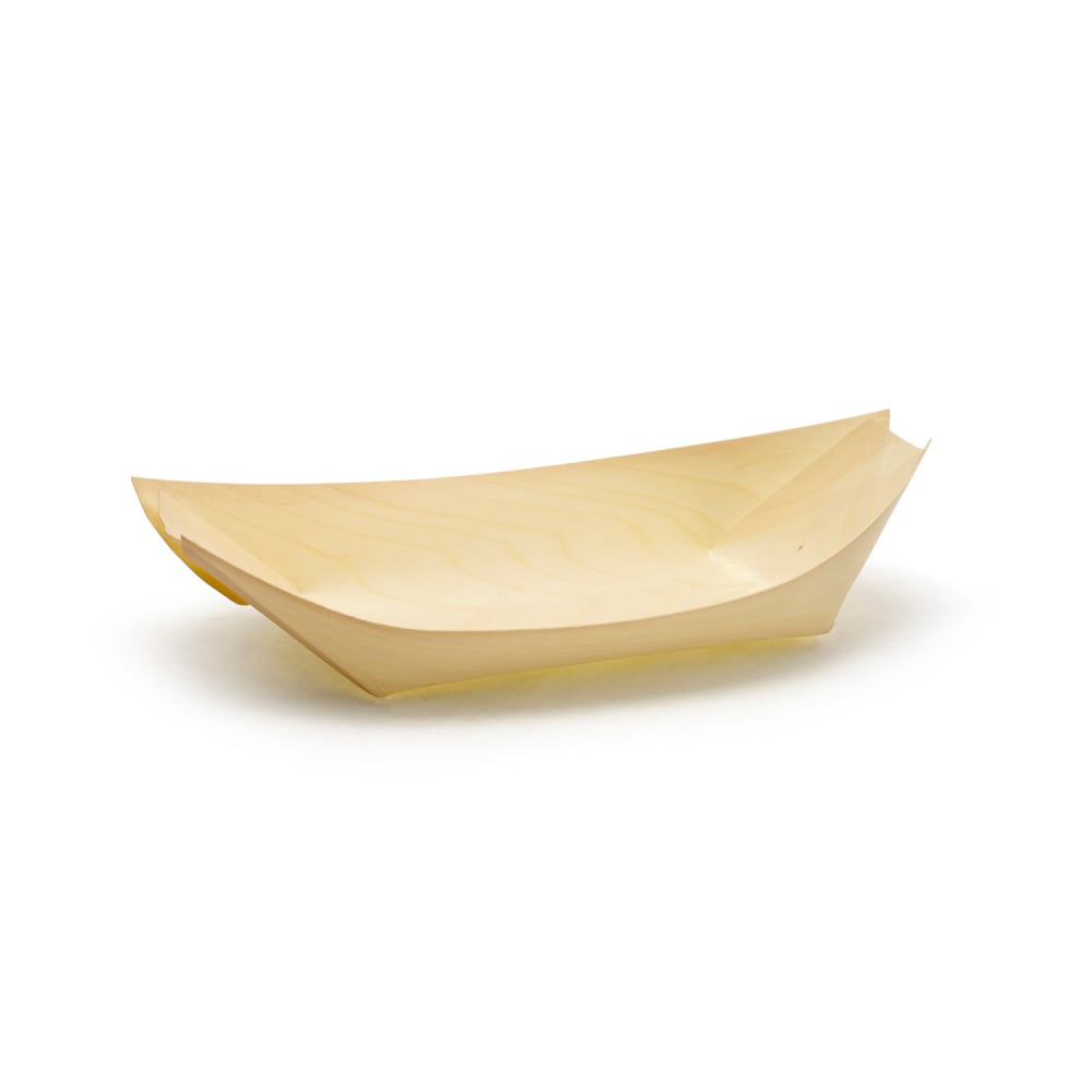 Front of the House 9 oz Servewise™ Disposable Serving Bowl - 8 1/4" x 4 1/4", Pinewood (DBO114NAW28)