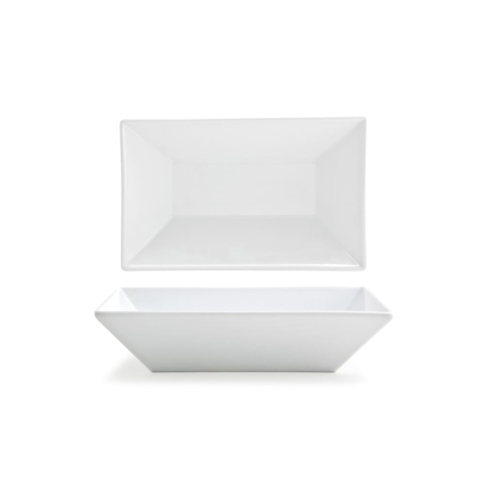 Front of the House Rectangular Kyoto™ Bowl - 8" x 5", Porcelain, White (DBO120WHP23)