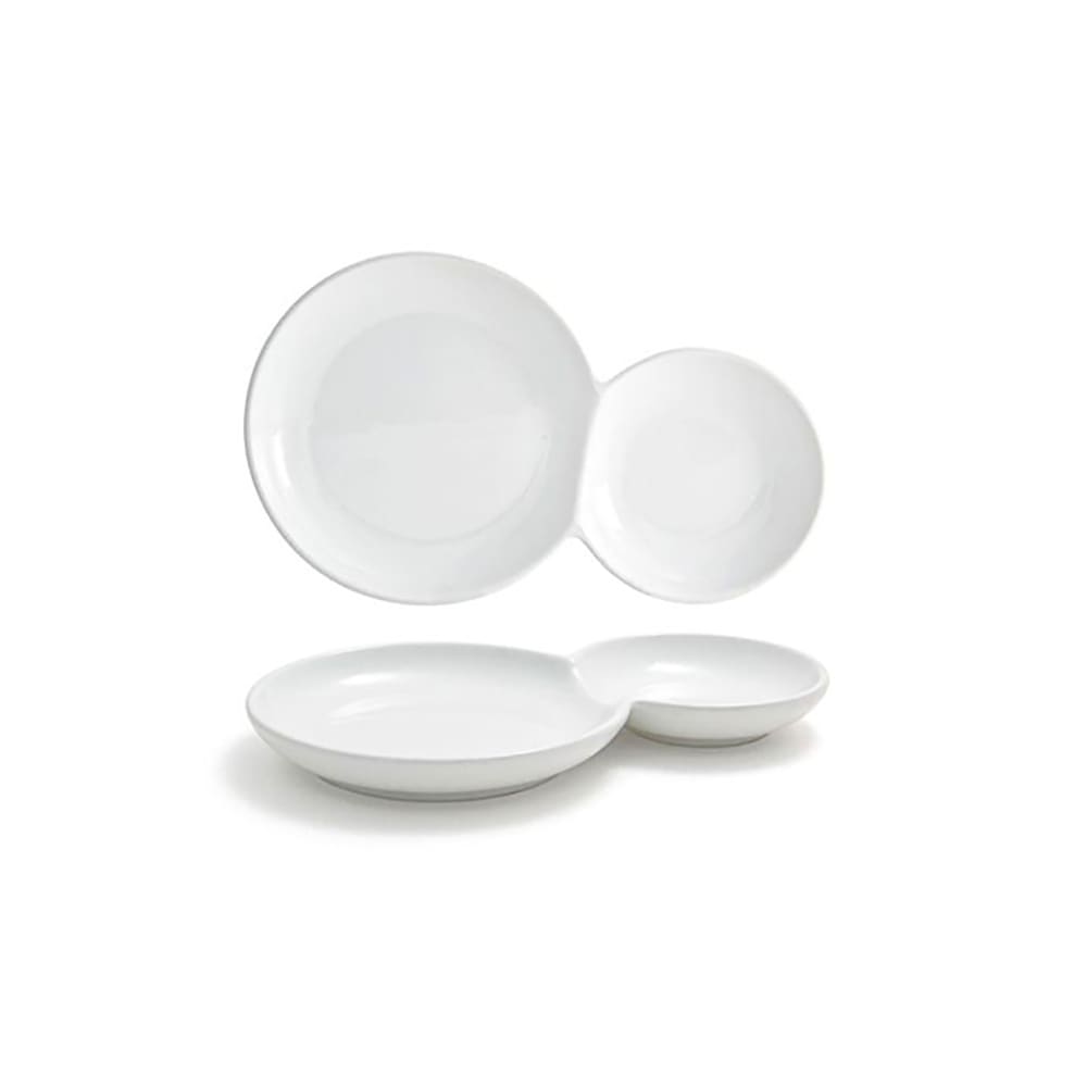 Front of the House 9" Round Bento™ Plate - Porcelain, White (DBO121WHP23)