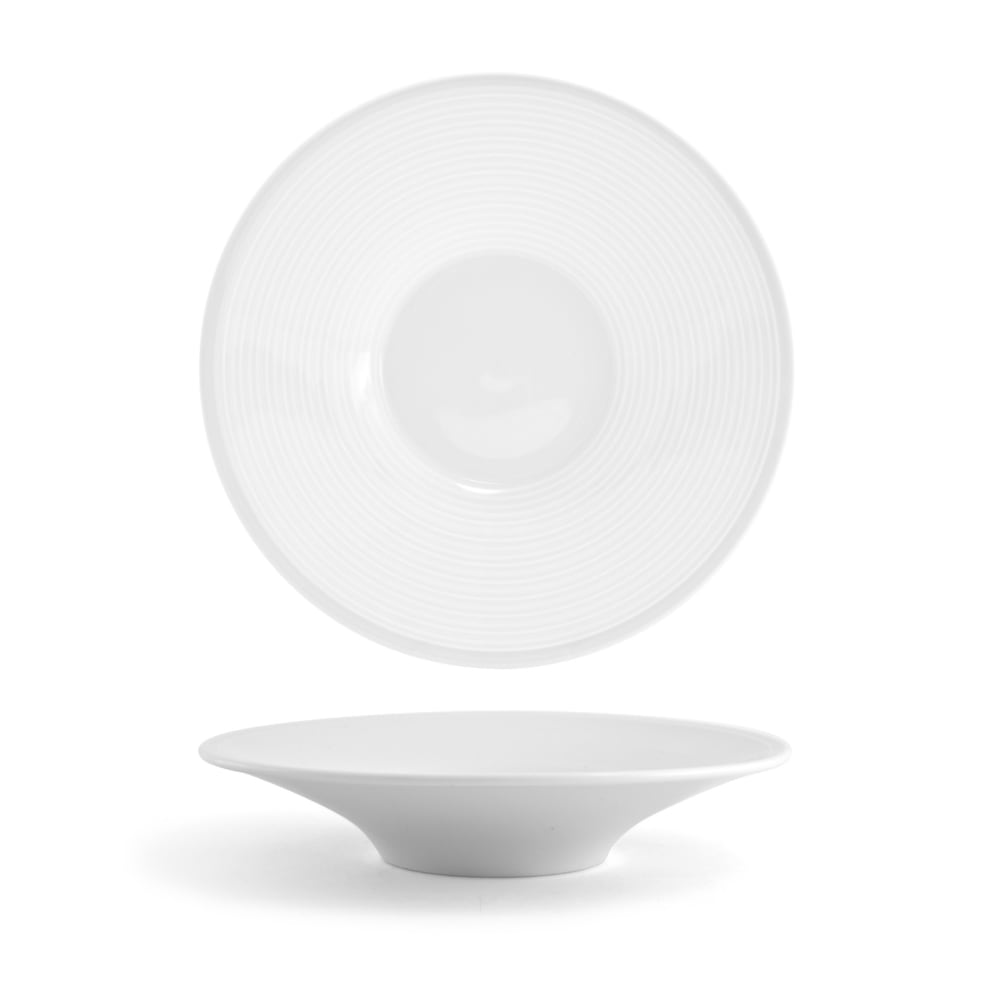Front of the House 28 oz Round Spiral® Bowl - Porcelain, White (DBO130WHP21)