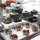 Front of the House 16 oz Round Kiln® Baking Dish w/ Lid - Porcelain, Black (DBO133BKC23) thumbnail 2