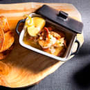 Front of the House 10 oz Rectangular Kiln® Baking Dish w/ Lid - Porcelain, Black (DBO135BKC23) thumbnail 2