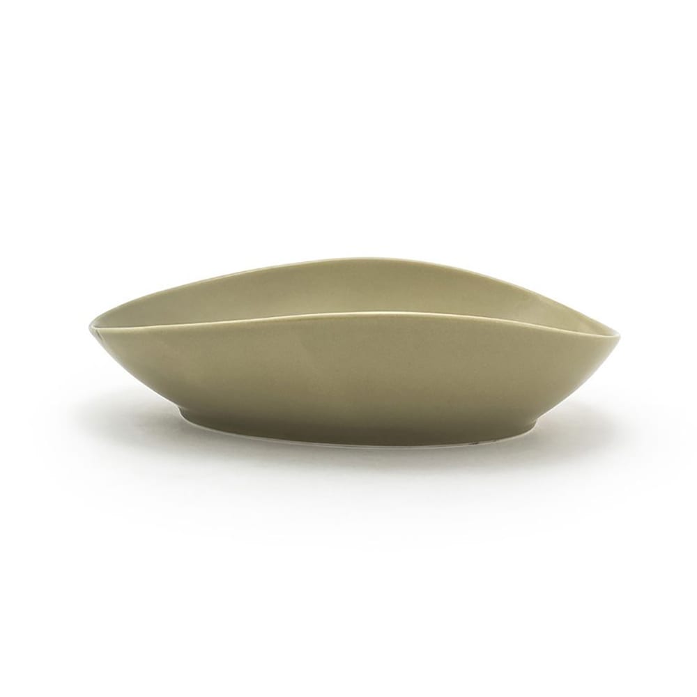Front of the House 40 oz Oval Tides™ Bowl - Porcelain, Sea Grass (DBO145GRP20)