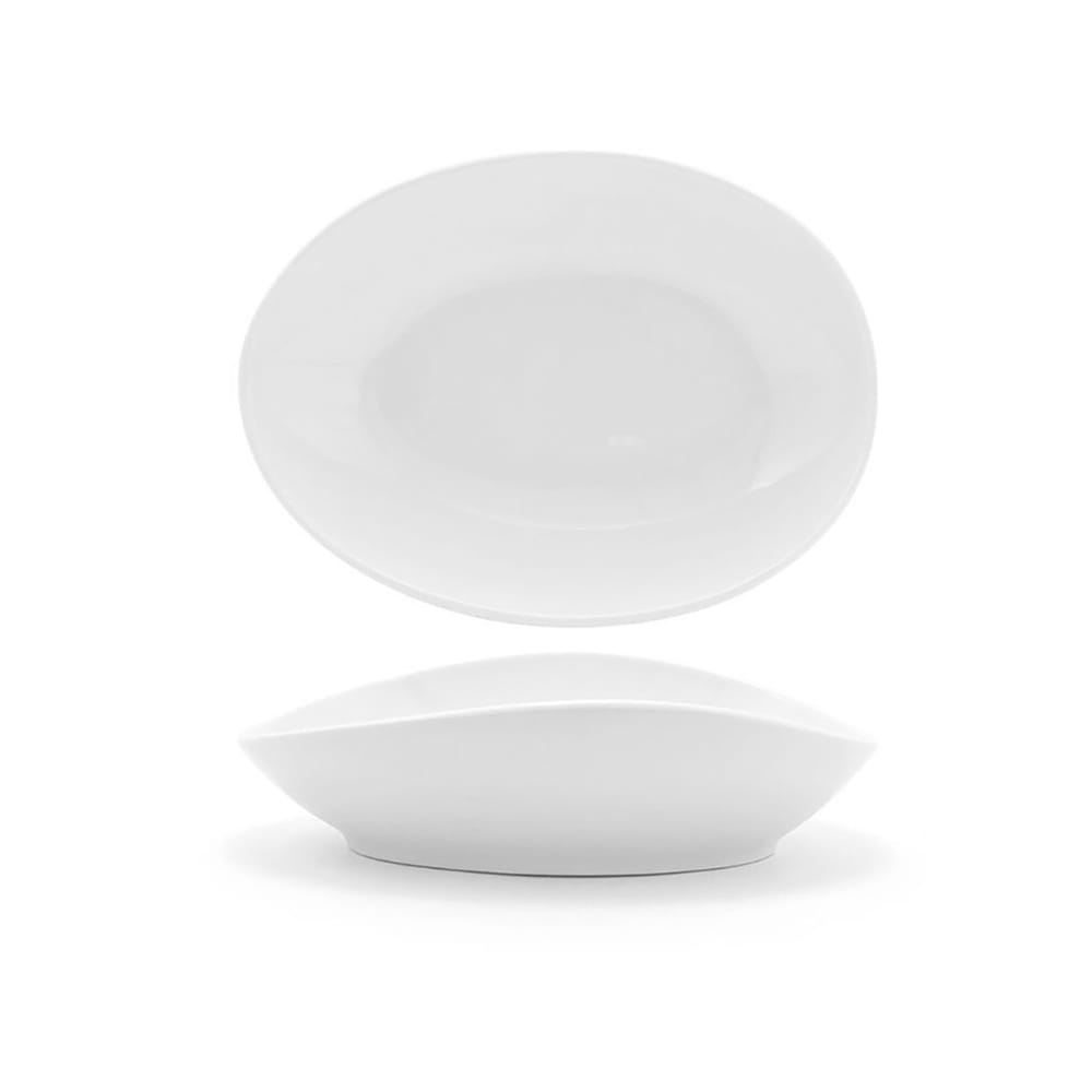 Front of the House 40 oz Oval Tides™ Bowl - Porcelain, White (DBO145WHP20)