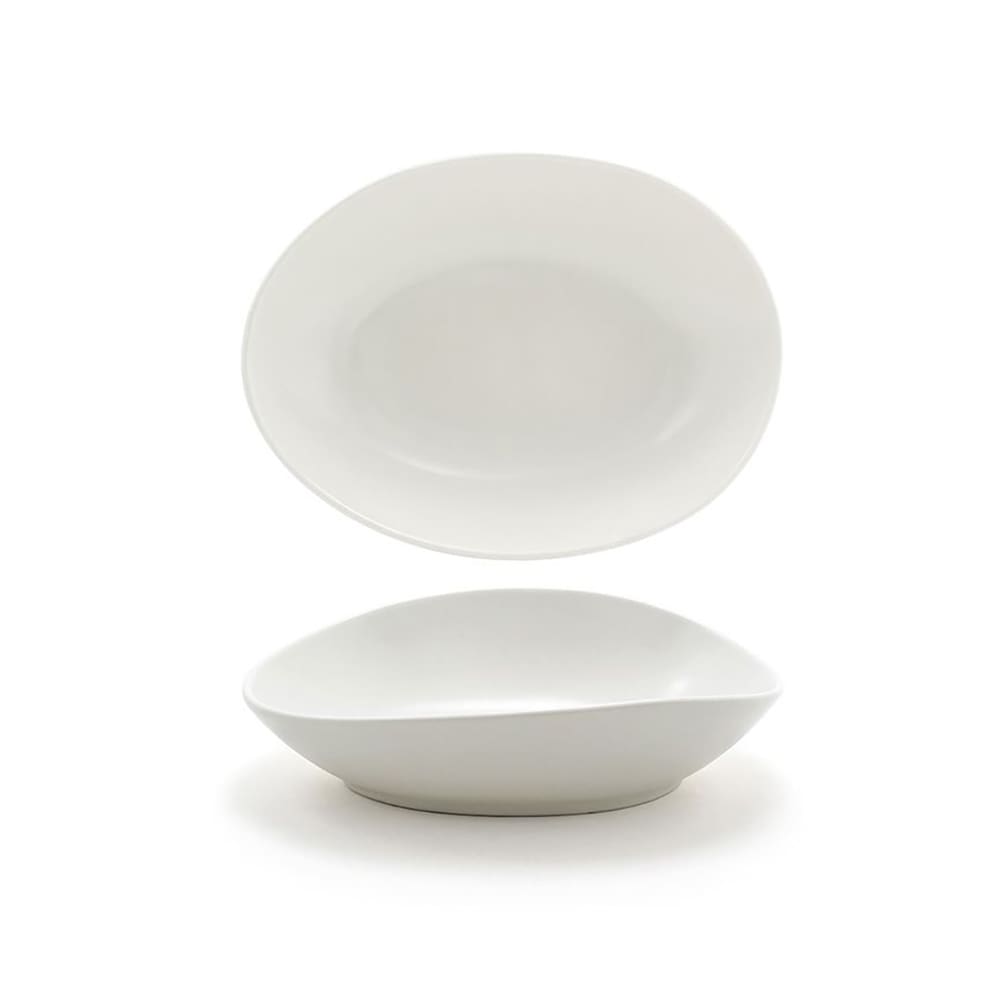 Front of the House 15 oz Oval Tides™ Bowl - Porcelain, Scallop (DBO147BEP21)