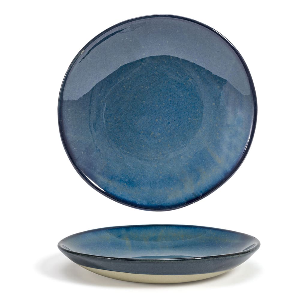 Front of the House 24 oz Round Artefact® Low Bowl - Porcelain, Indigo (DBO162BLP23)