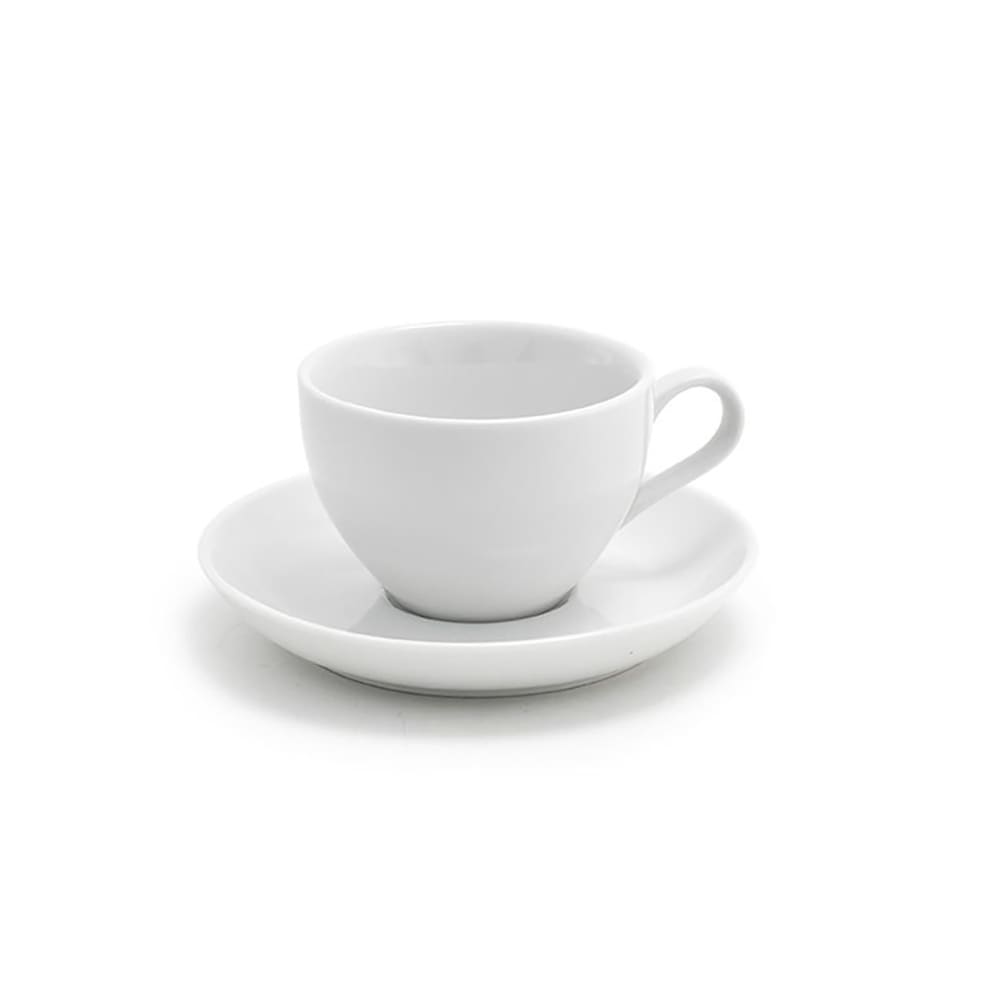 Front of the House 6 oz Seattle Cup & Saucer Set - Porcelain, White (DCS005WHP23)