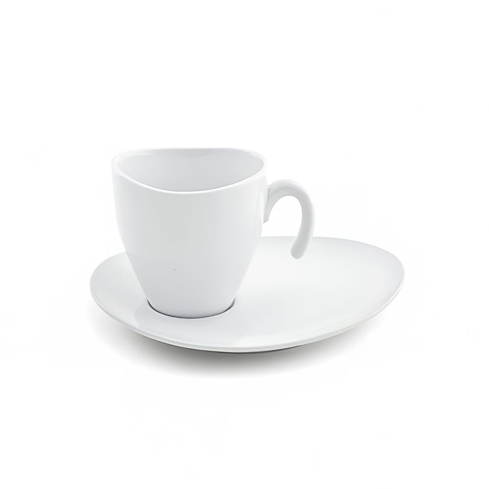 Front of the House 8 oz Ellipse™ Cup & Saucer Set - Porcelain, White (DCS010WHP22)