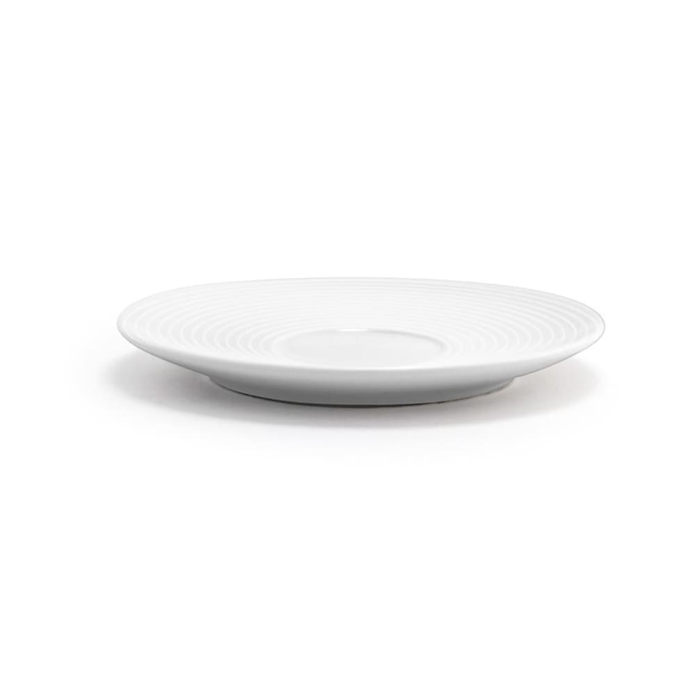 Front of the House 4 3/4" Round Spiral® Saucer - Porcelain, White (DCS022WHP23)