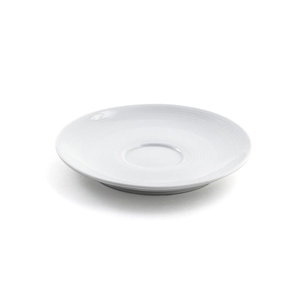 Front of the House 5 3/4" Round Spiral® Saucer - Porcelain, White (DCS024WHP23)