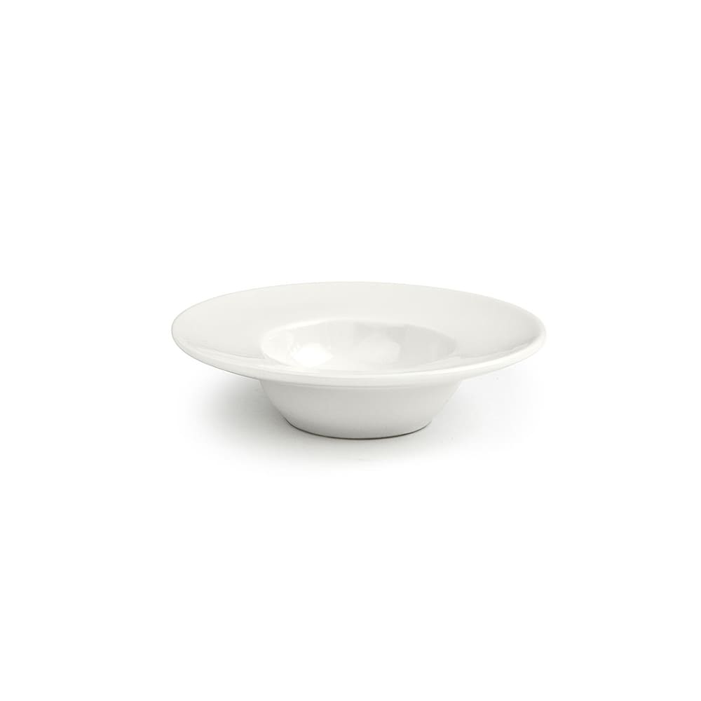 Front of the House 4" Round Catalyst® Saucer - Porcelain, White (DCS029BEP23)