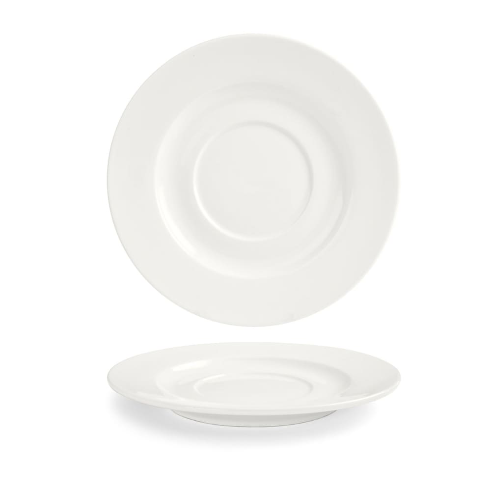 Front of the House 8" Round Catalyst® Saucer - Porcelain, White (DCS035BEP23)