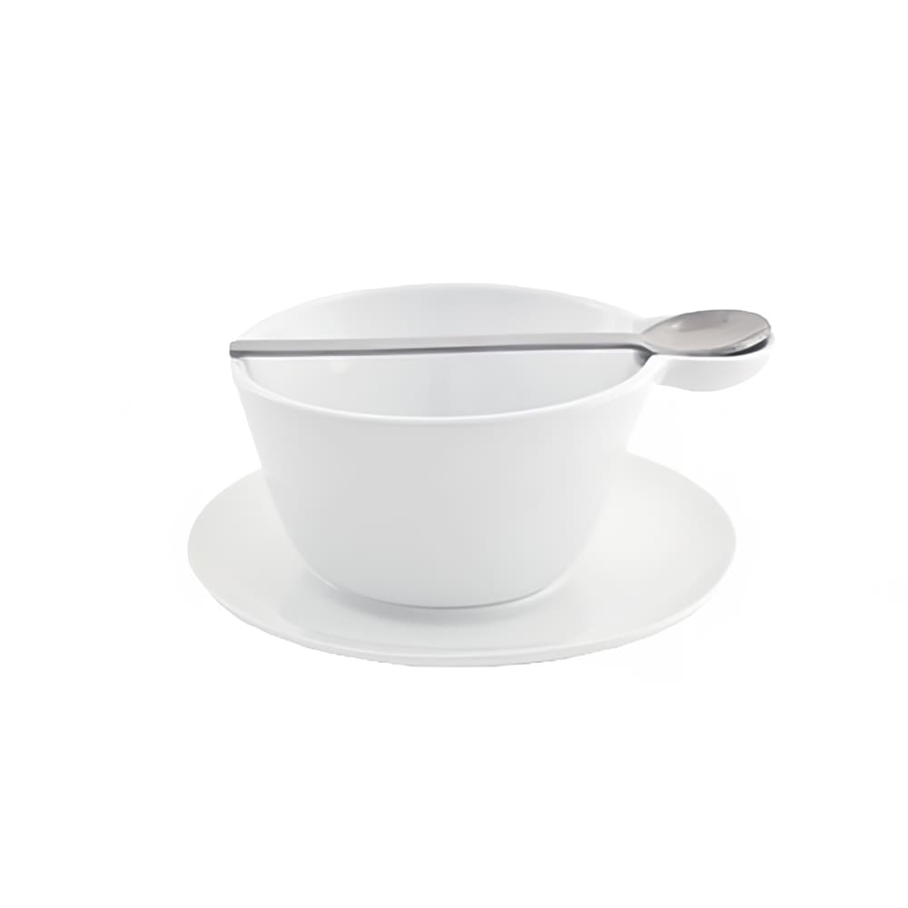 Front of the House 7" Round Harmony™ Saucer - Porcelain, White (DCS042WHP22)