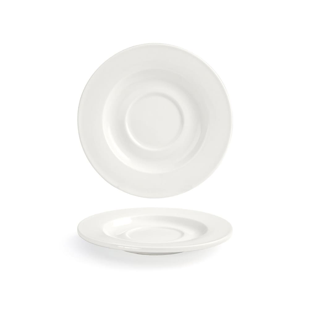 Front of the House 6" Round Catalyst® Saucer - Porcelain, White (DCS044BEP23)