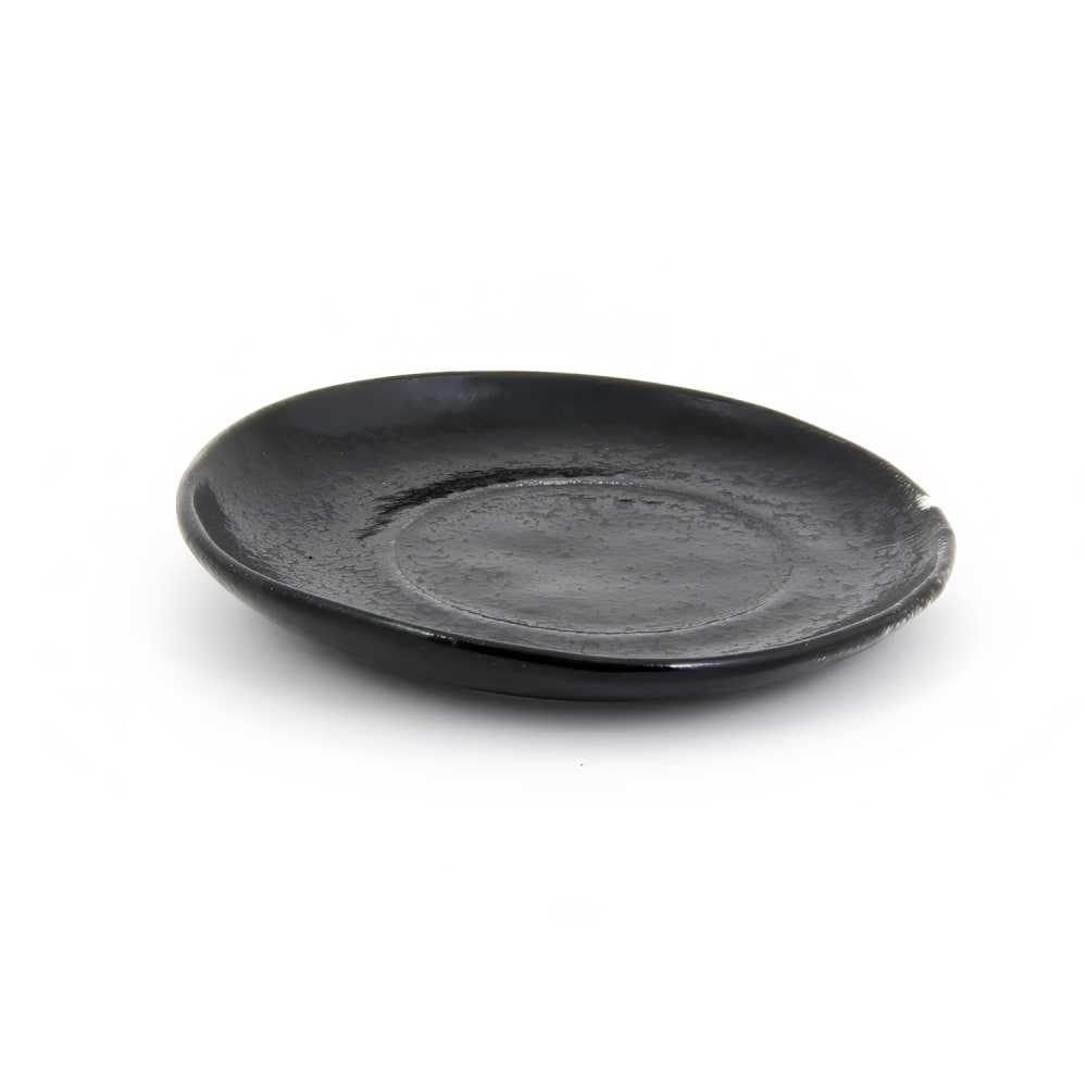 Front of the House 6" Round Kiln® Saucer - Porcelain, Pepper (DCS047BKP23)