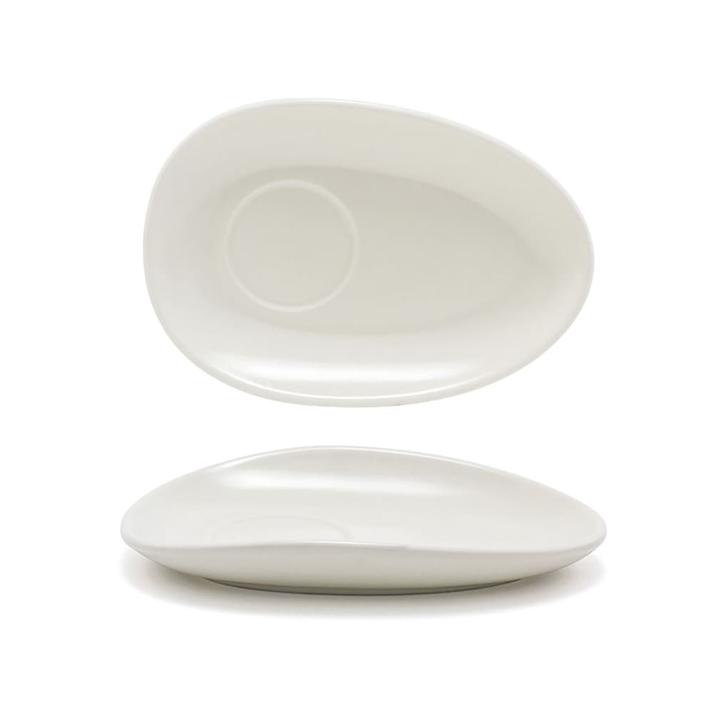 Front of the House 7" Oval Tides™ Saucer - Porcelain, Scallop (DCS055BEP23)