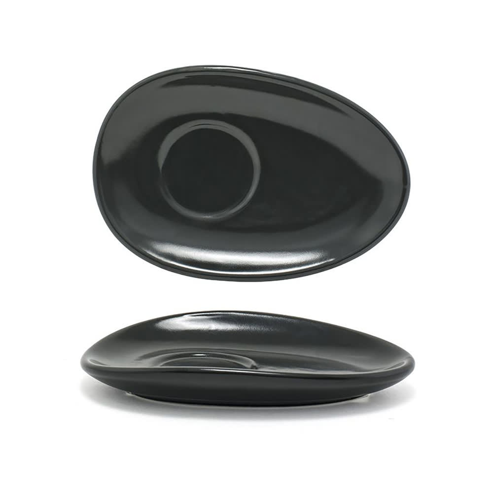 Front of the House 7" Oval Tides™ Saucer - Porcelain, Mussel (DCS055BKP23)