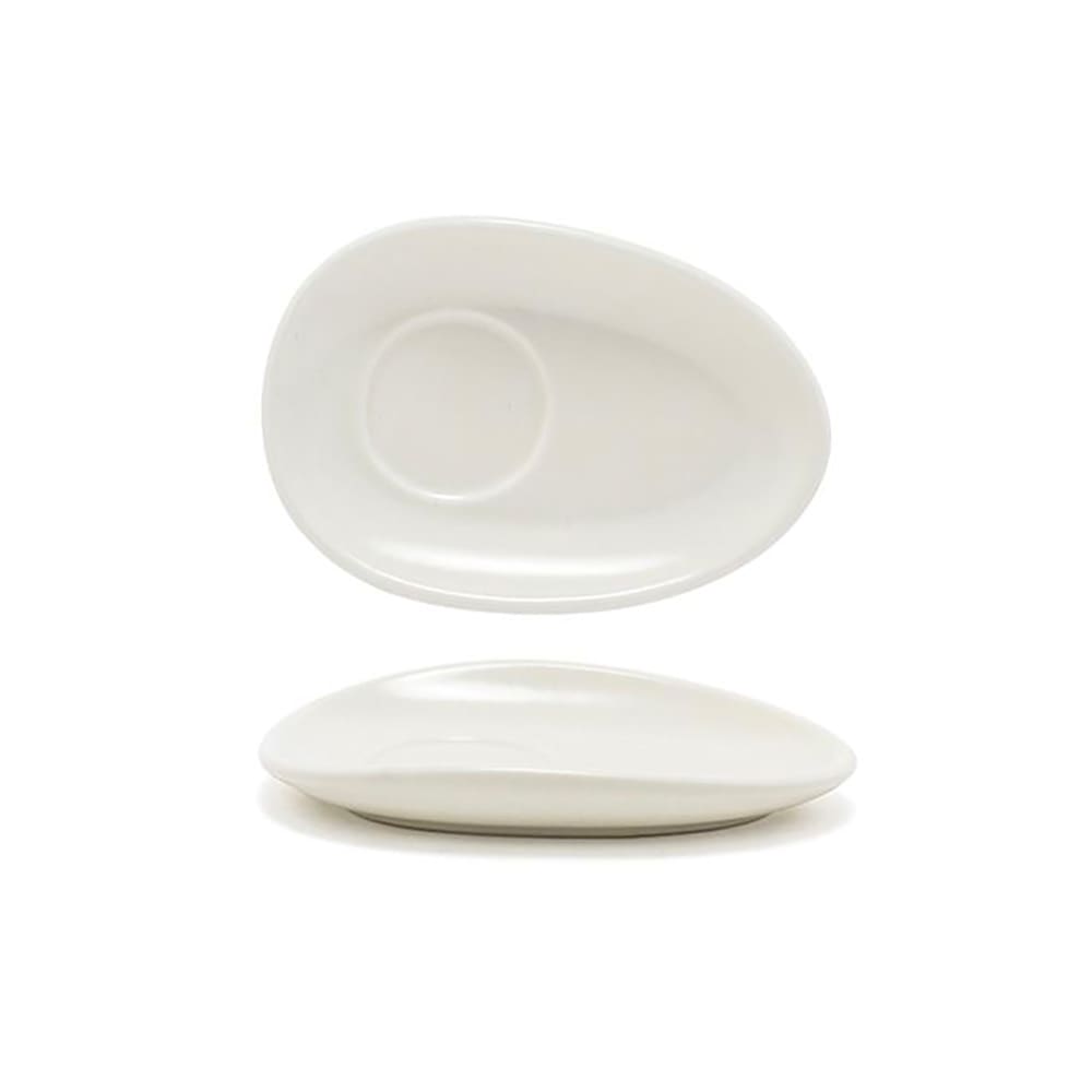 Front of the House 5" Oval Tides™ Saucer - Porcelain, Scallop (DCS057BEP23)