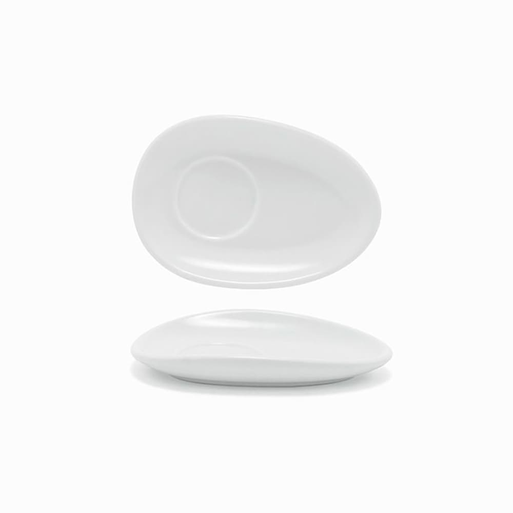 Front of the House 5" Oval Tides™ Saucer - Porcelain, White (DCS057WHP23)