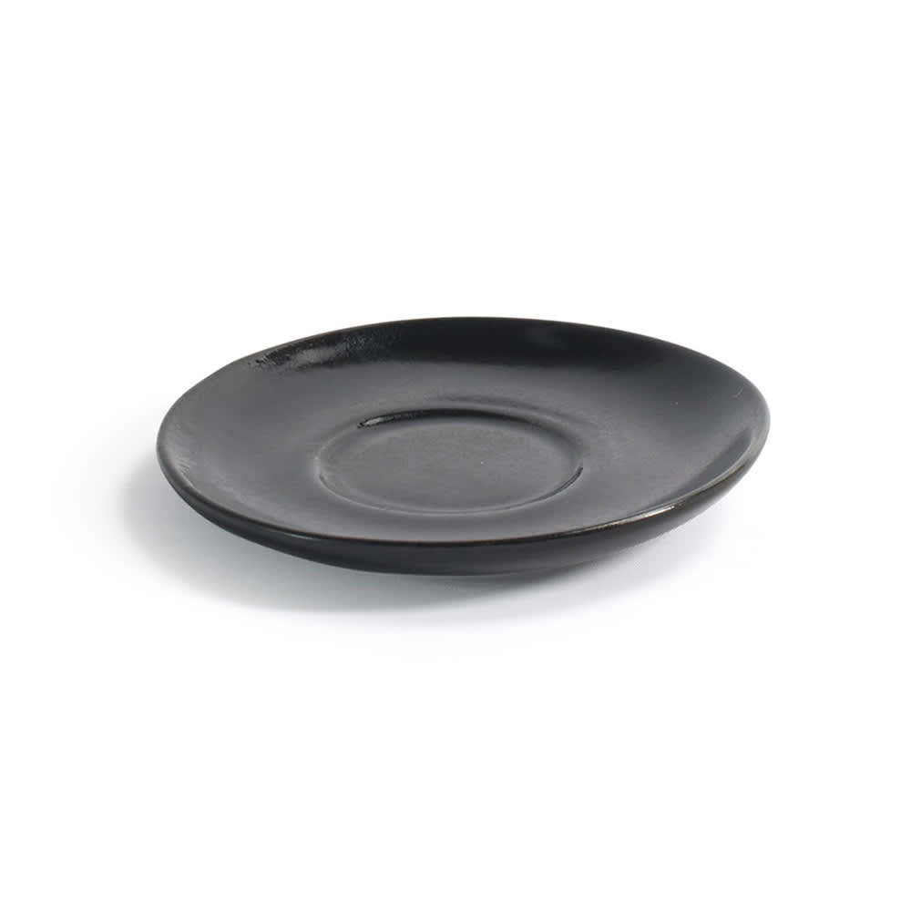 Front of the House 4 3/4" Round Kiln® Saucer - Porcelain, Pepper (DCS059BKP23)