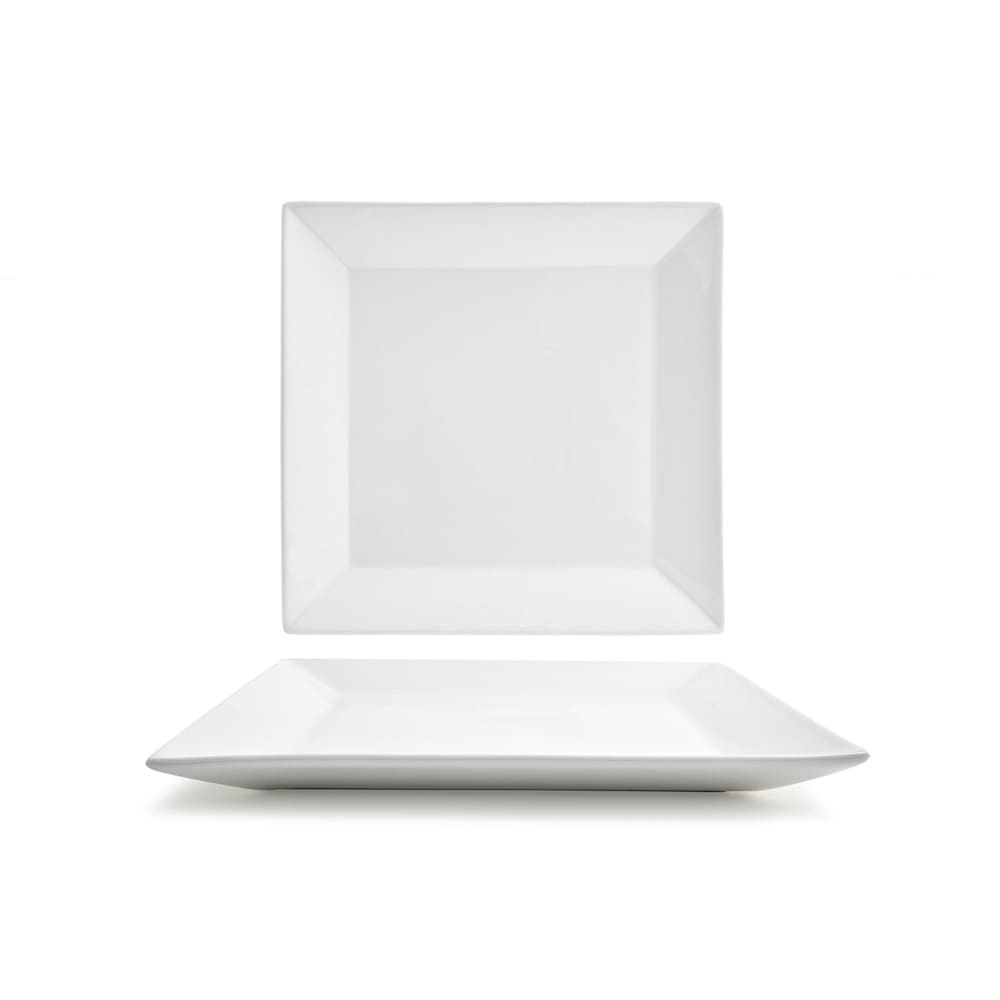 Front of the House 10 3/4" Square Kyoto™ Plate - Porcelain, White (DDP005WHP23)