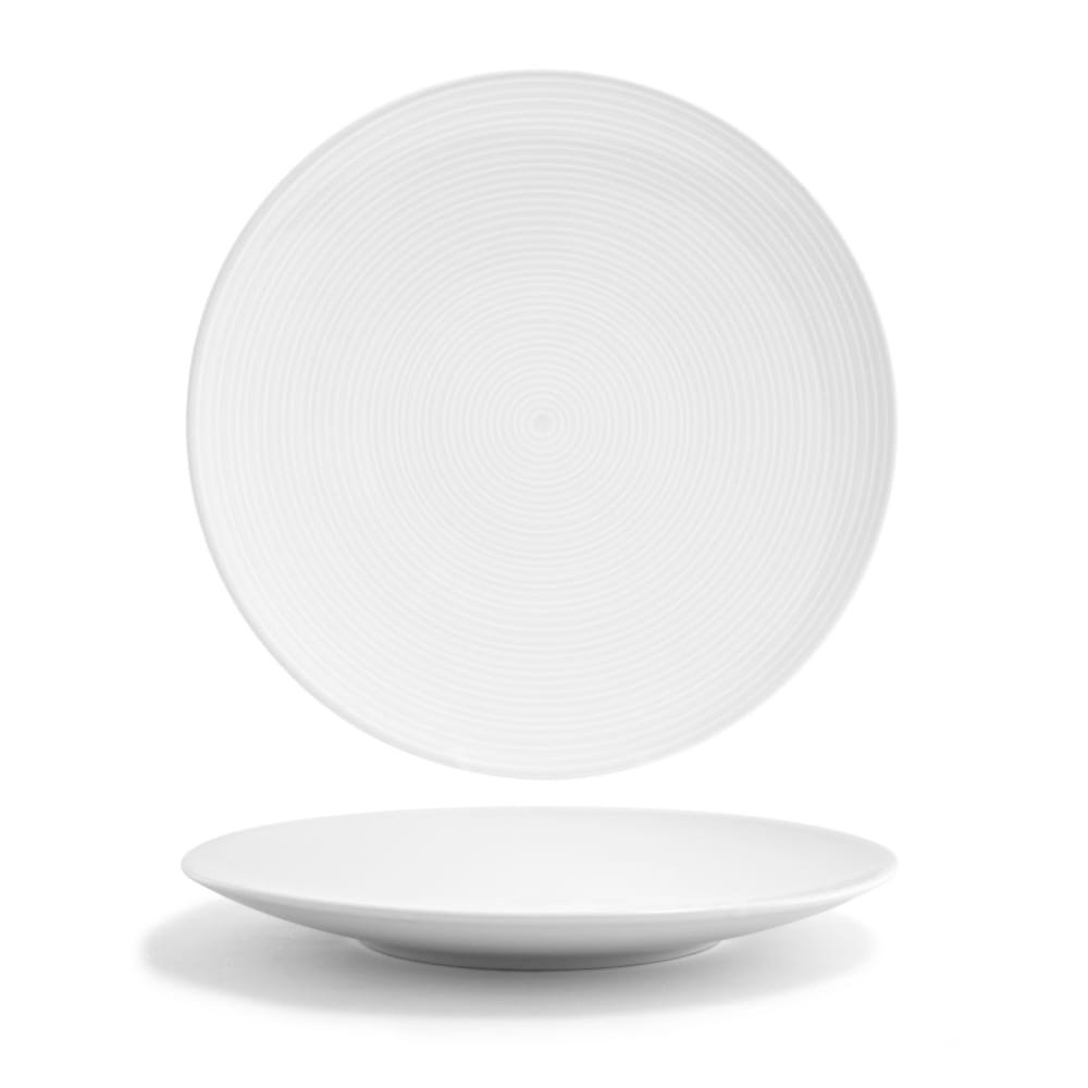 Front of the House 11" Round Spiral® Plate - Porcelain, White (DDP018WHP22)